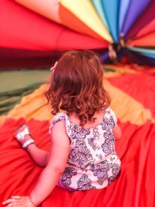 Inside a hot air balloon