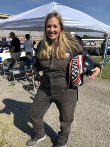 Firesuit and helmet for racing