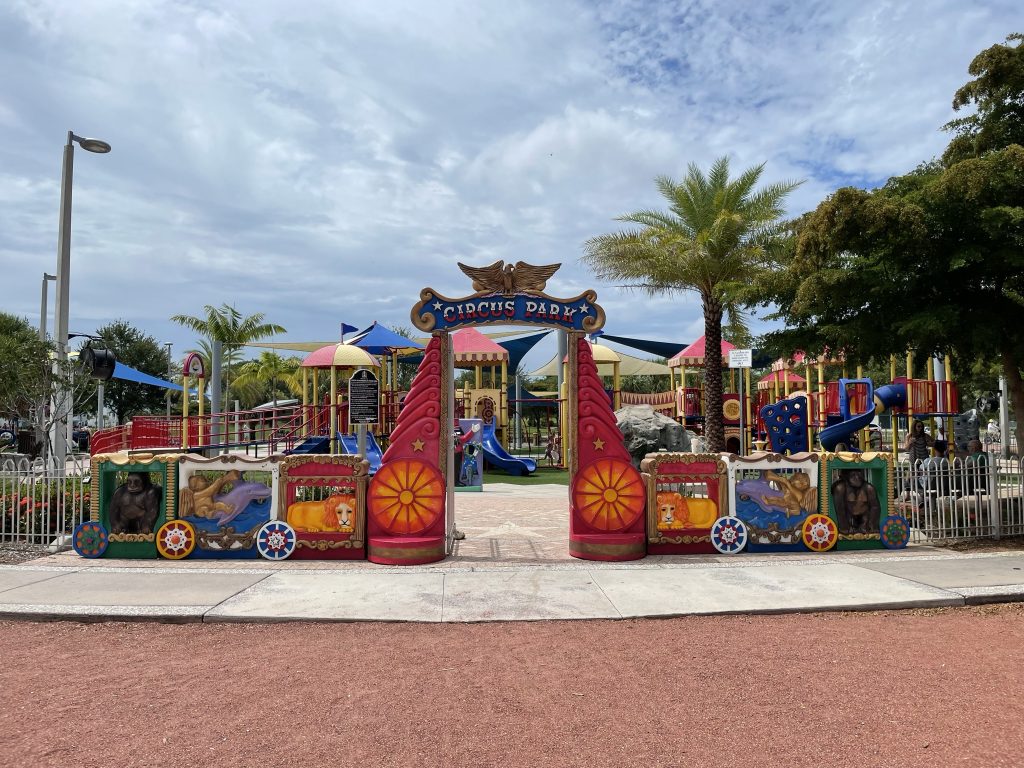 Circus themed playground in Sarasota Florida