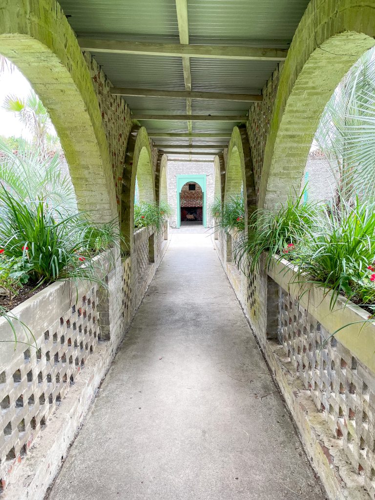 The covered walkway at Atalaya Castle 