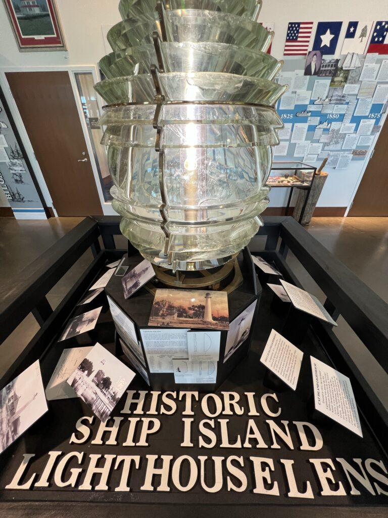 Lighthouse Light on display at the Maritime & Seafood Industry Museum 
