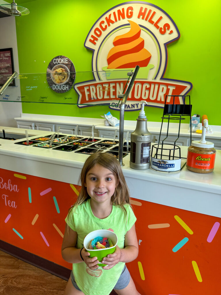 Make your own creation at Hocking Hills Frozen Yogurt! 