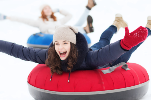 Snow tubing at perfect north slopes