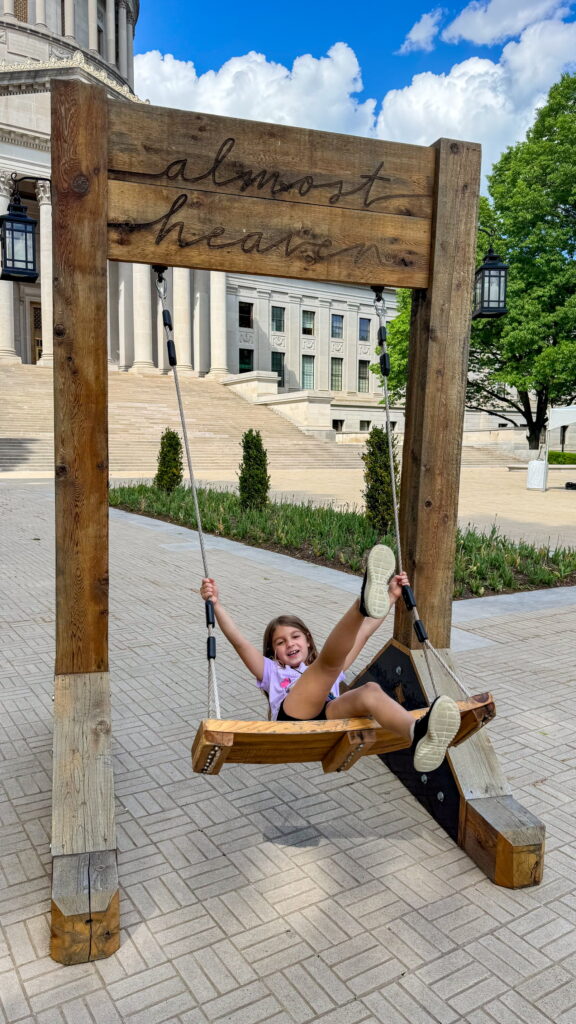 Snap a photo on one of the Almost Heaven swings