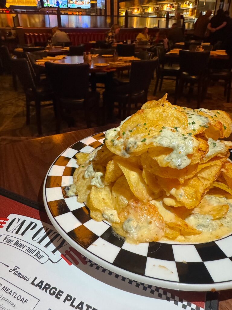 Blue Cheese Potato Chips at Cap City