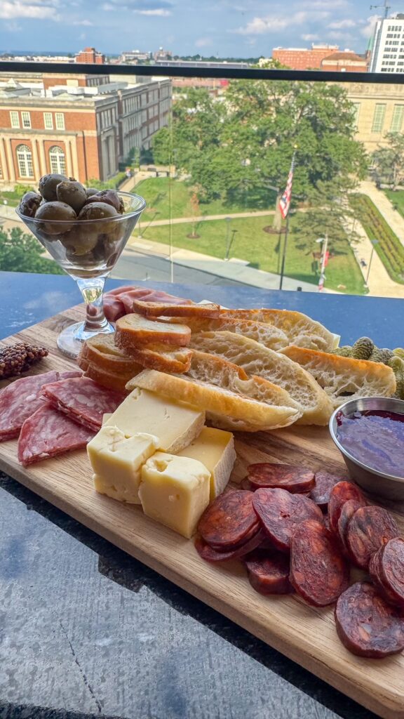 The Vick Rooftop bar overlooks the University of Cincinnati Campus