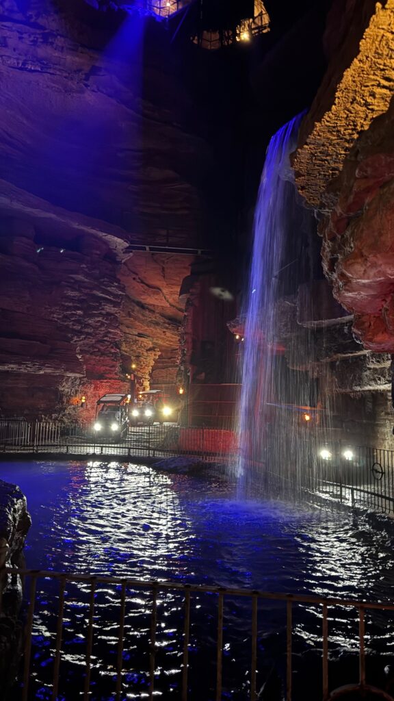 The underground waterfall at Lost Canyon