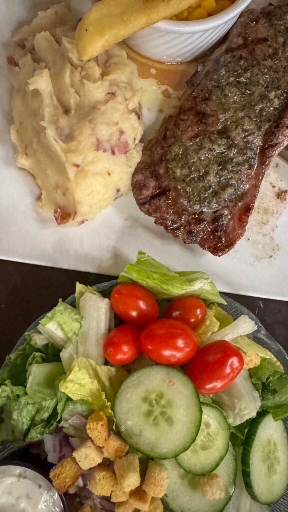 Steak Dinner at Timbers in Salt Fork Lodge 