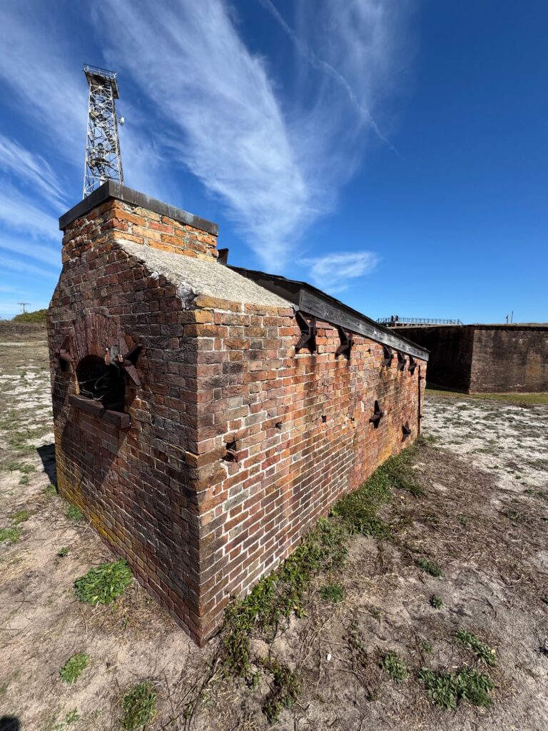 Explore the grounds around Fort Morgan 