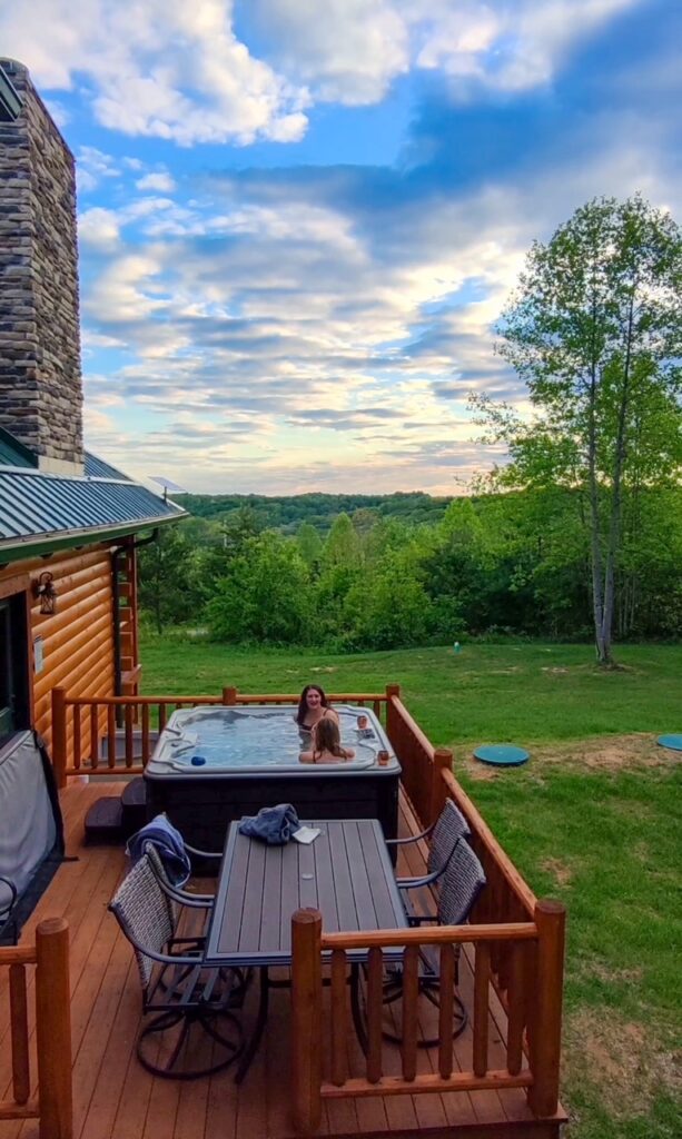 The view from the hot tub was stunning 